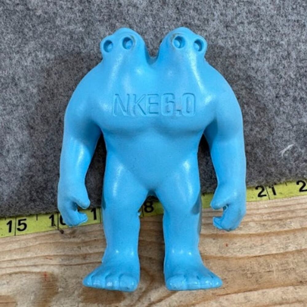 Nike NKE 6.0 Two Headed Mutant Rubber Monster Figure Blue 5" Promo Y2K RARE